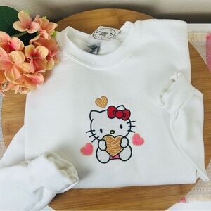 WOMEN’S HELLO KITTY EMBROIDERY SWEATER (UNISEX)